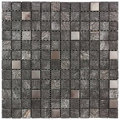 FBY-35 Мозаика из металла и агломерата Natural Gelos серый серебро квадрат