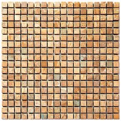 7M097-15T Мозаика из натурального камня Natural Adriatica коричневый оранжевый квадрат матовый