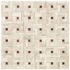 M090-ZRH Мозаика из травертина Natural Kelt бежевый квадрат прямоугольник матовый