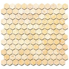 7M021-DH Шестигранная мозаика из мрамора Natural Paladium бежевый светлый глянцевый