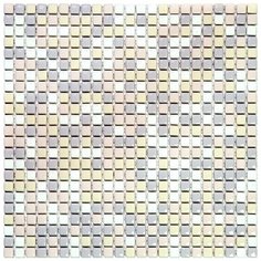 TC-07 Стеклянная мозаика Natural Flex белый бежевый светлый квадрат глянцевый