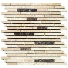 KB-P30 Мозаика из натурального камня Natural S-line бежевый светлый соломка глянцевый