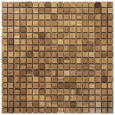 BM-04-15 Мозаика из Бамбука Natural Bamboo бежевый коричневый квадрат матовый