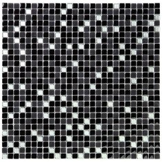 VHL-09 Berlin Мозаика из стекла чип 10 мм Vidromar Holidays серый черный темный квадрат глянцевый Natural Mosaic
