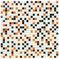 VHL-05 Beijing Мозаика из стекла чип 10 мм Vidromar Holidays оранжевый белый светлый квадрат Natural Mosaic
