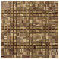 BM-07-15 Мозаика из Бамбука Natural Bamboo бежевый коричневый квадрат матовый