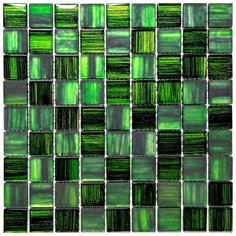JP-308 Мозаика из стекла Natural Dark зеленый темный квадрат
