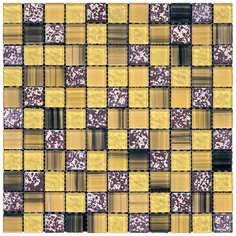 MSD-020 Мозаика из стекла мрамор Natural Madras бежевый коричневый квадрат