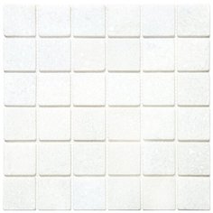 7M003-48T Мозаика из натурального мрамора Natural Adriatica белый светлый квадрат матовый