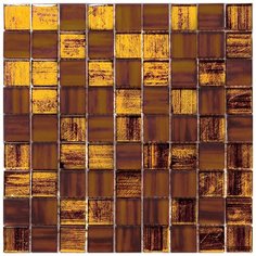 JP-304 Мозаика из стекла Natural Dark оранжевый квадрат