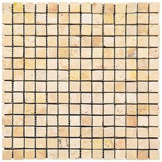 TB-20C Мозаика из травертина Natural Antico бежевый серый квадрат срезанный