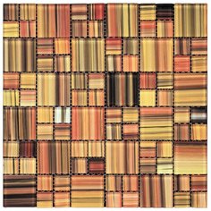 WL-05A Мозаика из стекла Natural Ethnic бежевый коричневый квадрат