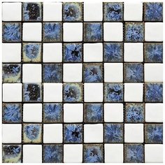 Rust-1-3 Испанская керамическая мозаика Gaudi Rustico синий квадрат Natural Mosaic