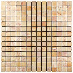 M063-20P Мозаика из мрамора Natural Adriatica бежевый оранжевый квадрат
