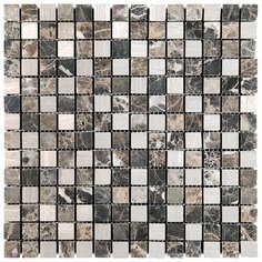 MT-22-20T Мозаика из мрамор Natural Mix бежевый коричневый квадрат