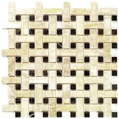 M073B-CP Мозаика из мрамора и оникса Natural Kelt желтый черный квадрат прямоугольник глянцевый