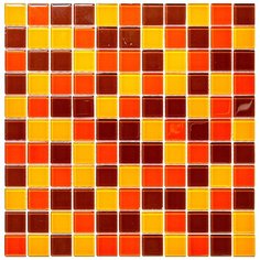 CPM-205-2 Мозаика из стекла Natural Color palette оранжевый коричневый квадрат