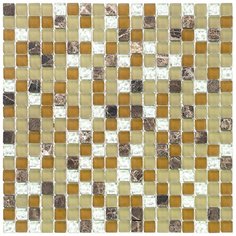 PST-003 Мозаика из стекло мрамор Natural Pastel бежевый квадрат