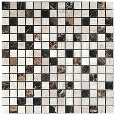 MT-22-20P Мраморная мозаика Natural Mix бежевый коричневый квадрат