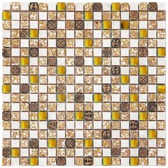 BDC-1503 Мозаика из стекло травертин агломерат Natural Inka золотой бежевый квадрат