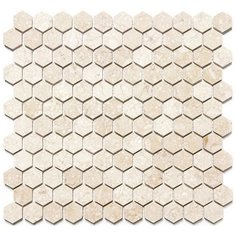 M025-DT Мозаика из мрамора Crema Marfil Natural бежевый камень