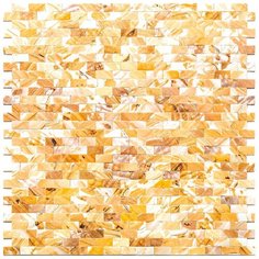 SMF-01-1020 Мозаика из ракушки Natural Shell оранжевый светлый прямоугольник матовый