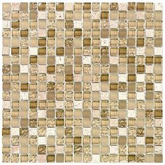 4PST-008 Мозаика из мрамор стекло Natural Pastel-PST бежевый коричневый квадрат