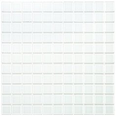 A-066 Стеклянная мозаика Natural Color palette белый светлый квадрат глянцевый