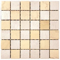 IRY-48L Мозаика из мрамора Natural Antico бежевый светлый квадрат