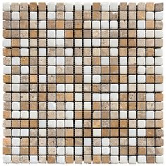 7MT-02-15T Мозаика из натурального камня Natural Mix бежевый квадрат матовый