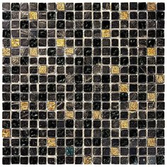 BDA-1597 Мозаика из стекло мрамор агломерат Natural Inka серый зеленый темный квадрат