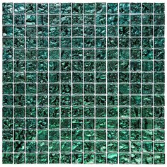 BSA-09-20 Мозаика из стекла Natural Crystal зеленый темный квадрат глянцевый