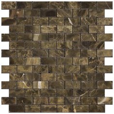 M052-EP Мозаика из мрамор Natural London коричневый темный прямоугольник