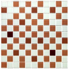 CPM-211-7 Мозаика из стекла Natural Color Palette коричневый белый квадрат
