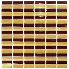 SML-240 Стеклянная мозаика Natural Spectrum коричневый желтый прямоугольник глянцевый