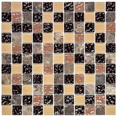 MSD-010 Мозаика из стекло мрамор Natural Madras коричневый квадрат