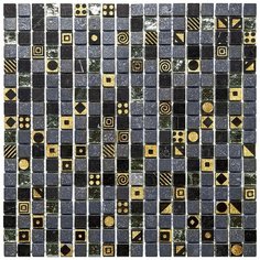 CPR-1505 Мозаика из натурального травертина и агломерата Natural Pharaoh квадрат