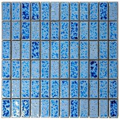 Brick-4-4 Испанская керамическая мозаика Gaudi Brick голубой прямоугольник Natural Mosaic
