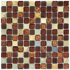 BDA-2320 Мозаика из стекло сланец агломерат Natural Inka коричневый темный квадрат