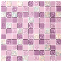 MSD-063 Мозаика из стекло мрамор Natural Madras розовый квадрат