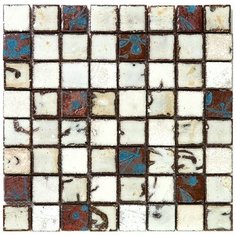 Vint-5-3 Мозаика для ванной Gaudi Vintage коричневый белый темный квадрат Natural Mosaic