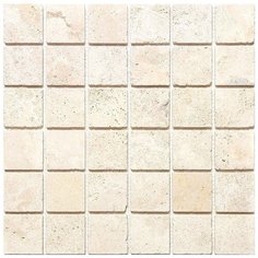 M090-48T Мозаика из травертина Natural Adriatica бежевый светлый квадрат матовый