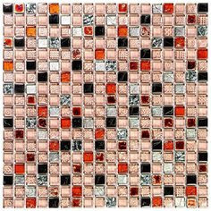 PST-038 Мозаика из стекло металл Natural Pastel розовый квадрат