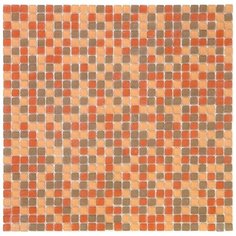 VSK-07 Стеклянная мозаика чип 10 мм Vidromar Spark оранжевый квадрат матовый Natural Mosaic