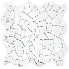 M088-ML Carrara Мозаика из натурального мрамора Natural Paladium белый светлый камень матовый
