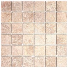 7M036-48T Emperador Light Мозаика из мрамора Natural Adriatica бежевый светлый квадрат матовый