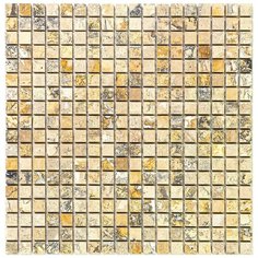 M091-15P Мозаика из травертина Natural Adriatica бежевый квадрат глянцевый