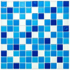 CPM-219-4 Стеклянная мозаика Natural Color palette синий квадрат глянцевый