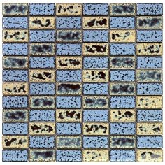 Brick-3-4 Испанская керамическая мозаика Gaudi Brick голубой прямоугольник Natural Mosaic