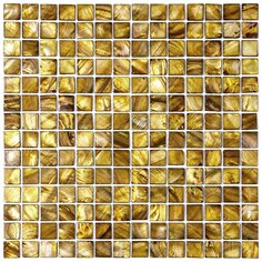 SMA-01-20 Мозаика из ракушки Natural Shell желтый коричневый квадрат глянцевый